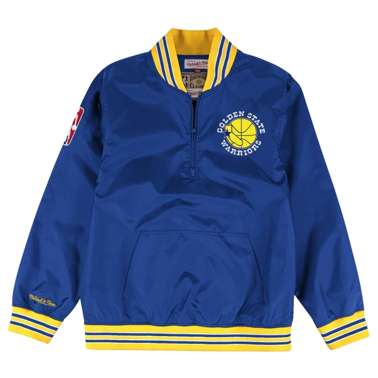 Men's NBA Golden State Warriors Hardwood Warmup Pullover Jacket Pullovers