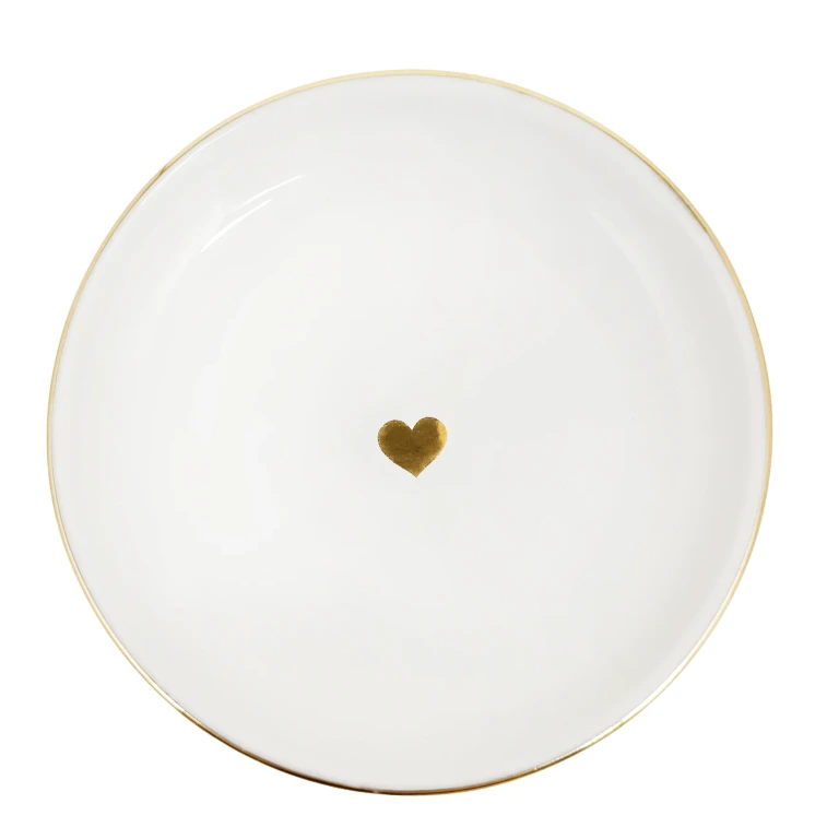 Gold Heart Jewelry Dish