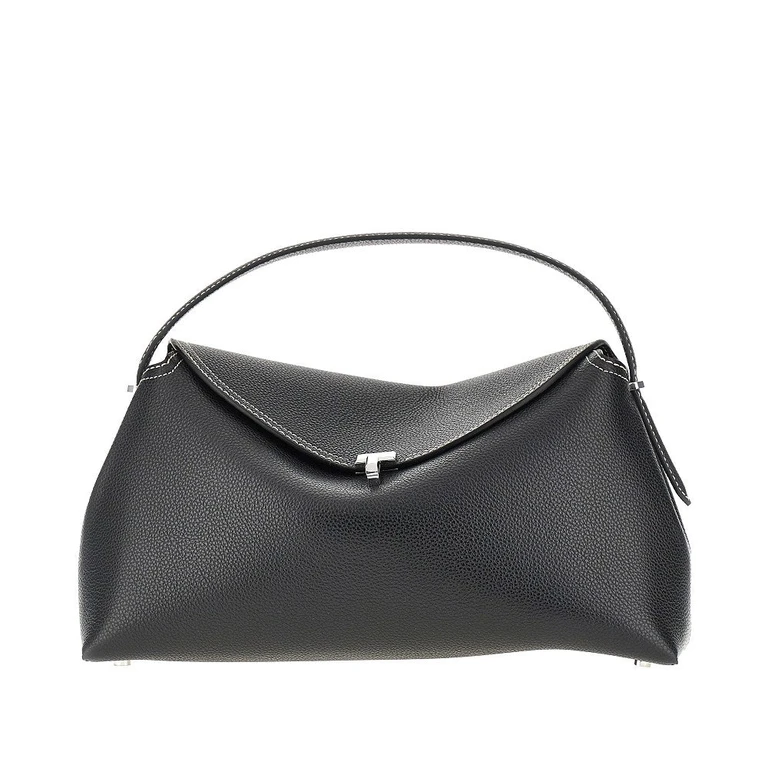 'T-Lock' grained leather top-handle bag Woman One Size