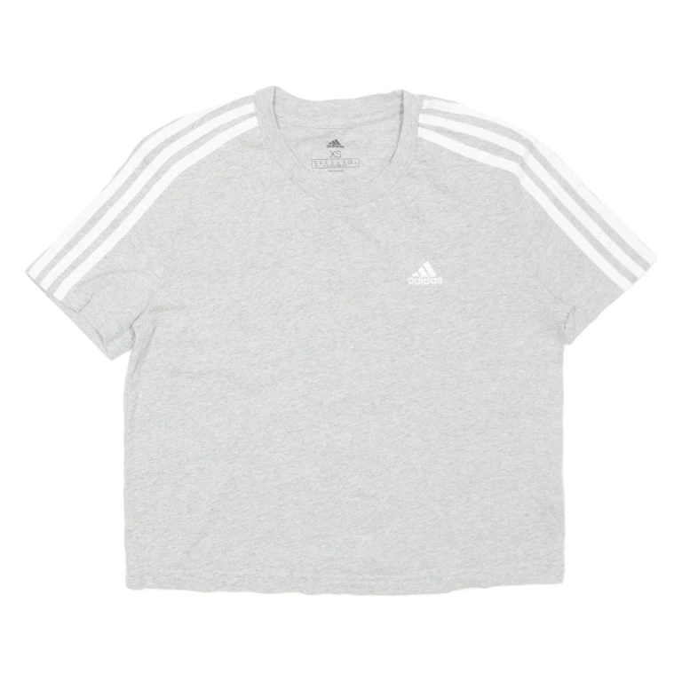 ADIDAS Cropped Womens T-Shirt Grey XS