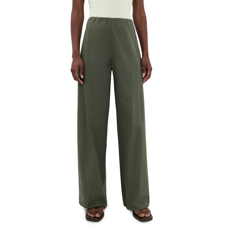 Vince Colette High Waist Cotton Twill Bias Pants Pine Grove XXS