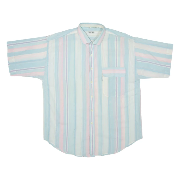 JOCKEY Mens Shirt Blue Striped L