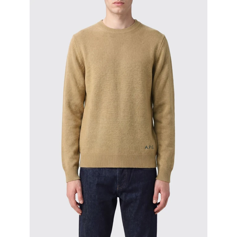 A. P.C. Crewneck Wool Jumper with Embroidered Logo (WOASWH23491PBC)