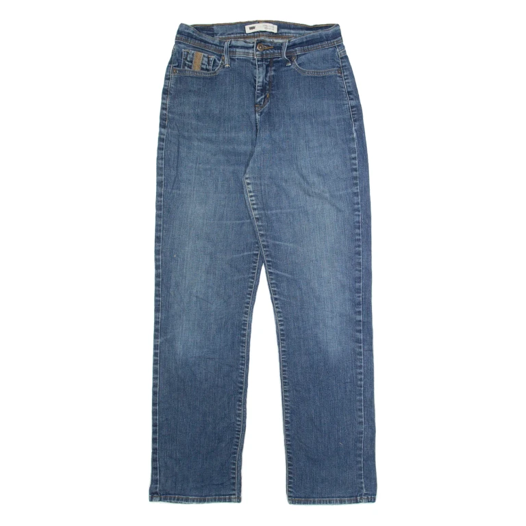 LEVI'S Womens Jeans Blue Slim Straight Stone Wash W28 L30