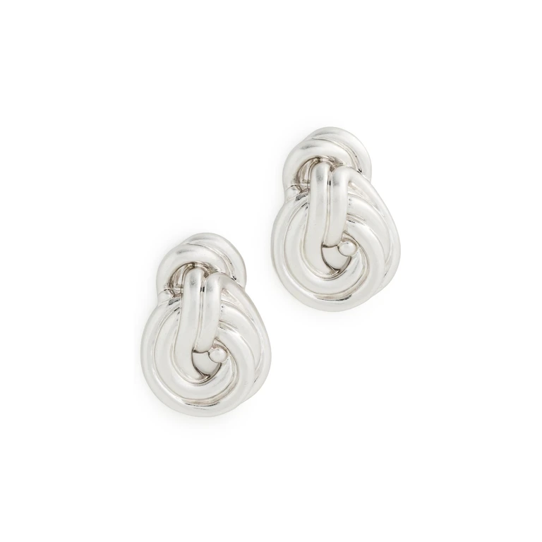 Julietta Knot Earrings Silver One Size