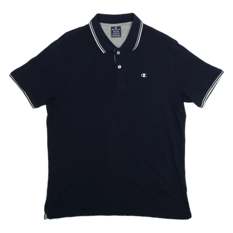 CHAMPION Mens Polo Shirt Blue M