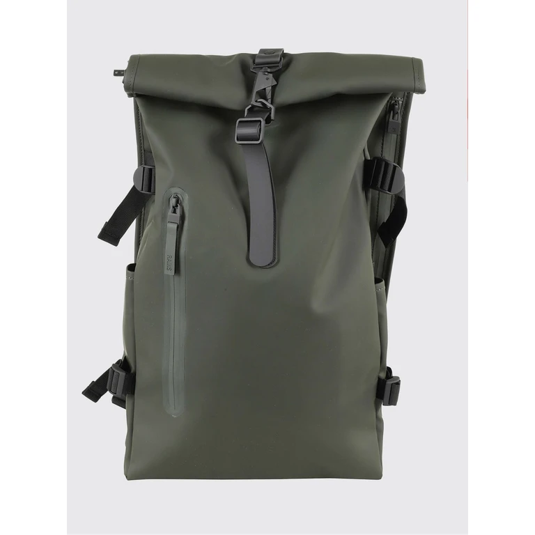 Rolltop Rucksack Waterproof Backpack with Carabiner Closure (1459GREEN)
