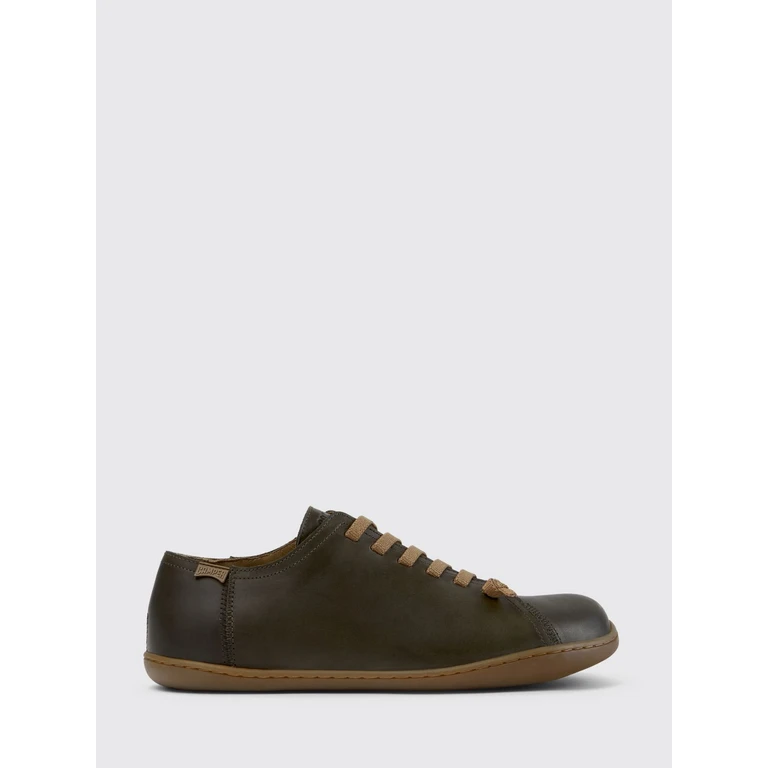Peu Green Smooth Leather Slip-On Trainers with Elasticated Laces (17665-320PEUCAMI0)