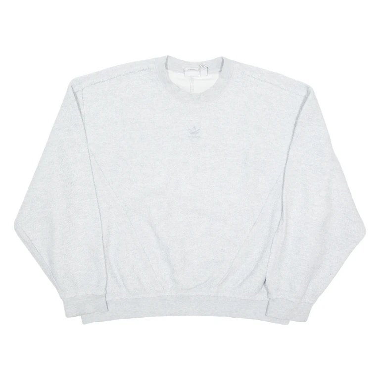 ADIDAS ORIGINALS Womens Sweatshirt Grey Crewneck UK 8