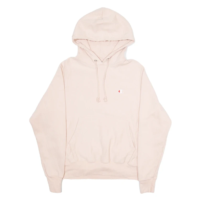 CHAMPION Mens Pink Hoodie S