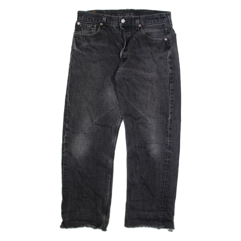 LEVI'S 501 Jeans Mens Black Regular Straight W32 L27