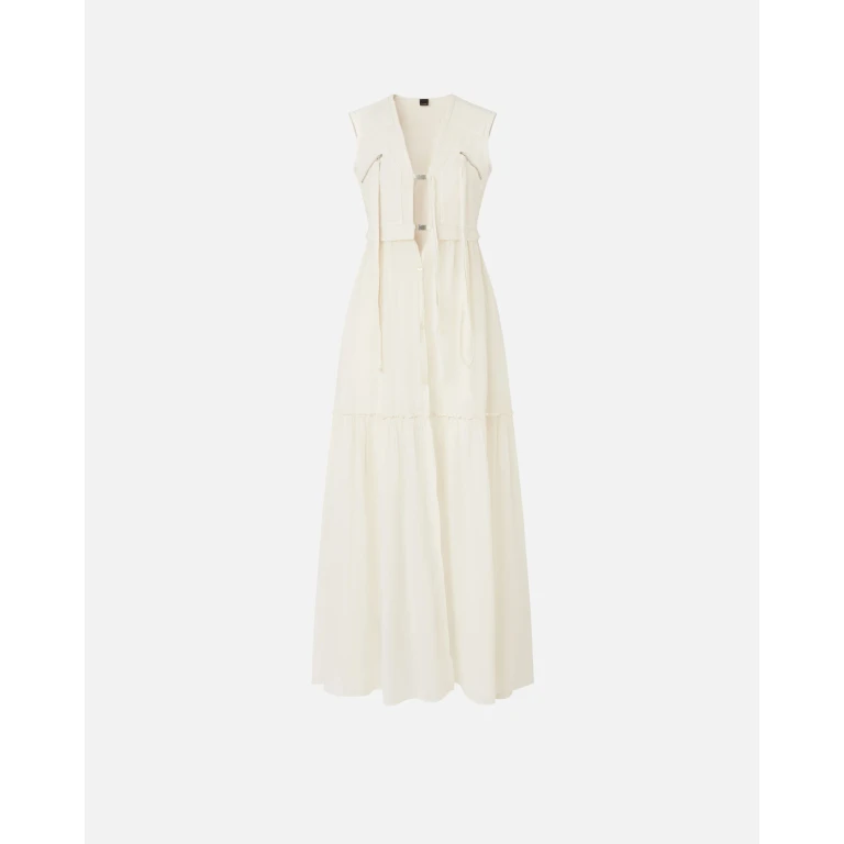 Pinko - Robe longue en coton avec gilet sans manches utilitaire - 38