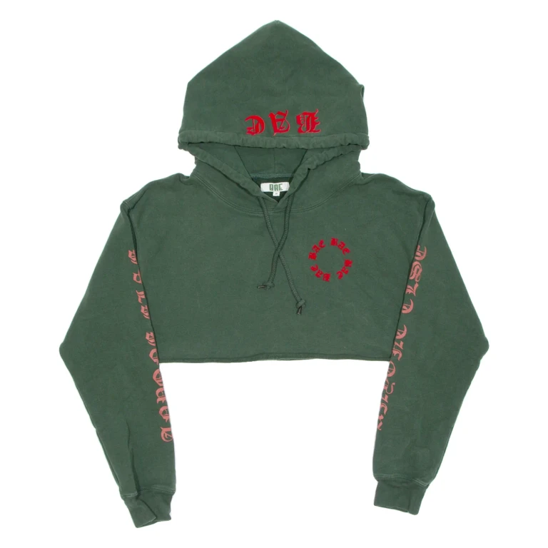 BAE Cropped Womens Green Hoodie M