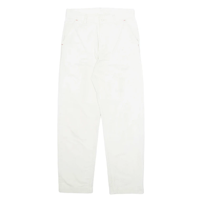 CARHARTT Womens Trousers White Regular Tapered W28 L29