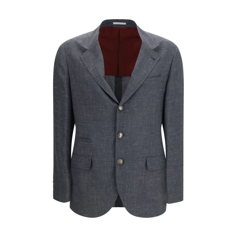 Brunello Cucinelli Gray Wool Oves Aries Blazer Clothing - Men