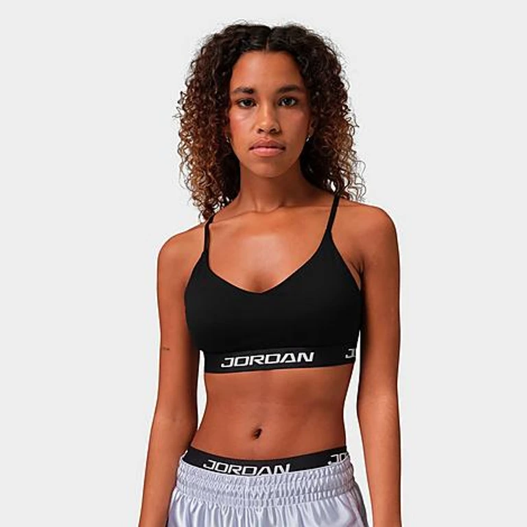Jordan Women's Sport Essentials Padded Adjustable Sports Bra in Black/White Size: XS