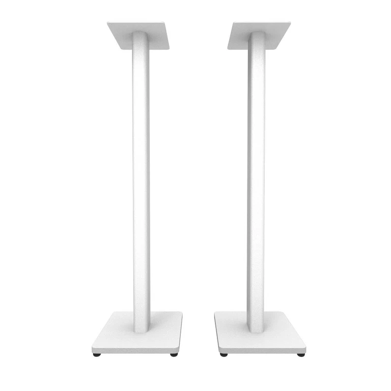 Kanto ST34W 34" Universal Bookshelf Speaker Floor Stand - White, Set of 2