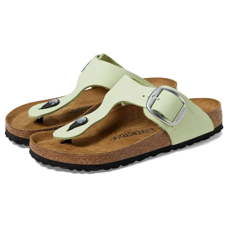 Gizeh Big Buckle Nubuck Leather Shoes
