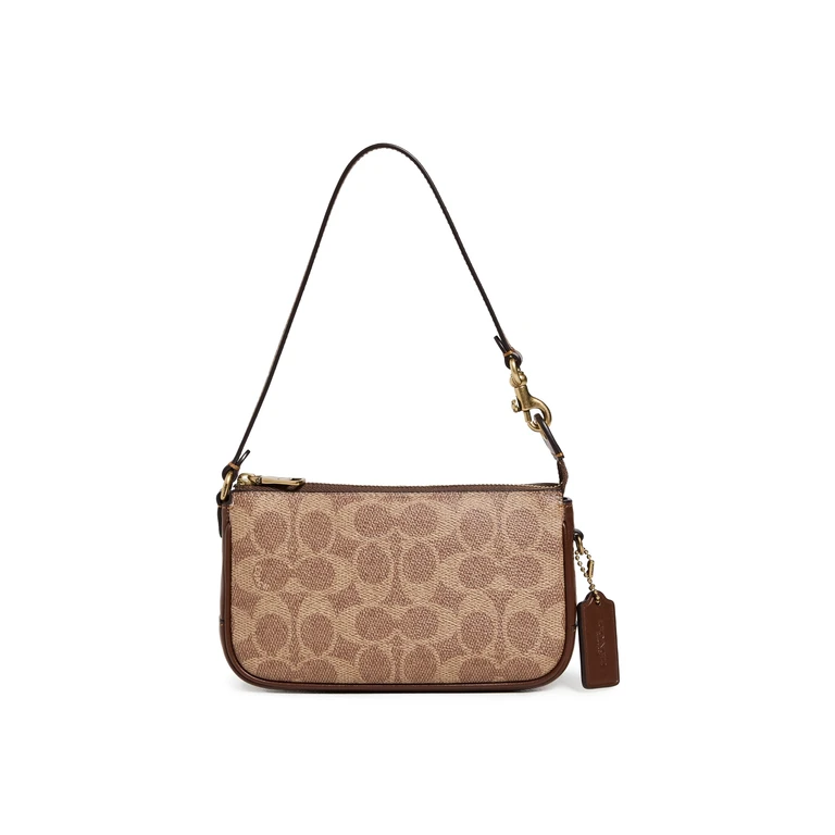 Coach Coated Canvas Signature Plaza Bag 18 B4/Tan Brown One Size