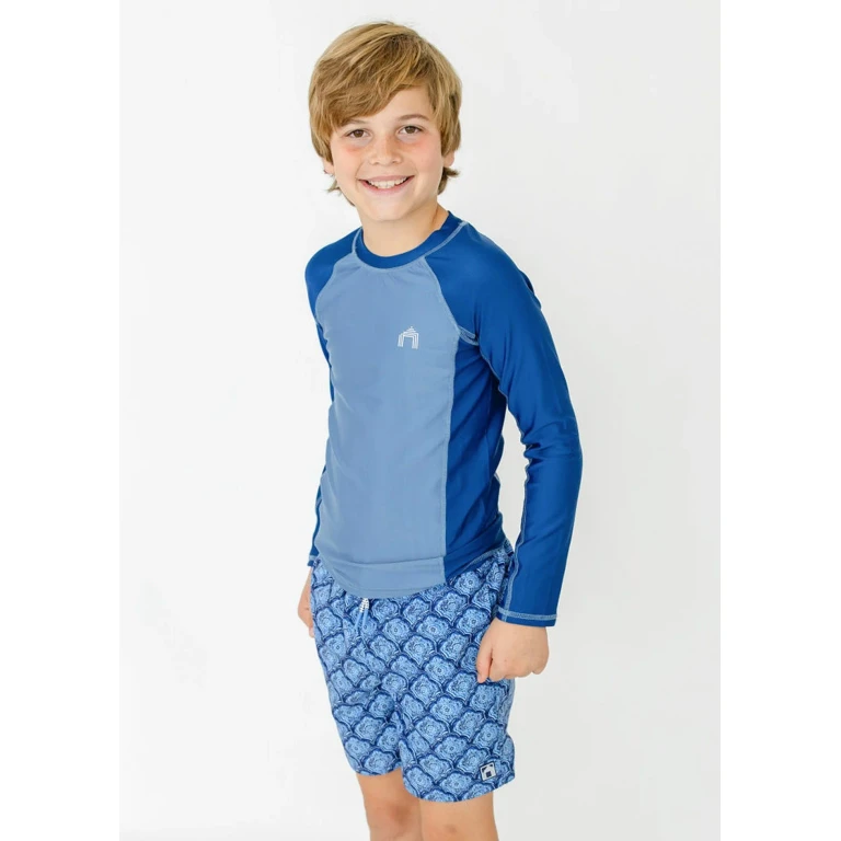 Boys Blue Long Sleeve Rashguard