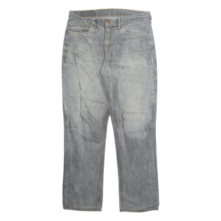 LEVI'S Mens Jeans Grey Regular Straight W32 L29
