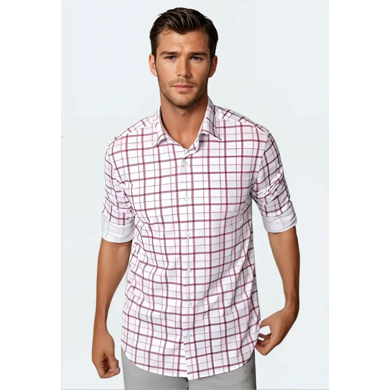 Carnaby Plaid Long Sleeve Tech Shirt