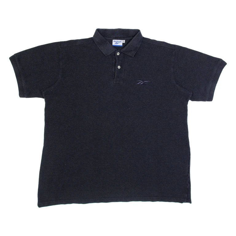 REEBOK Mens Polo Shirt Grey L