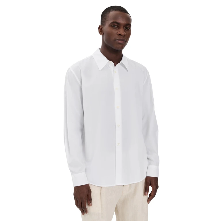 Poplin Beyond Shirt White Liquid Poplin 46