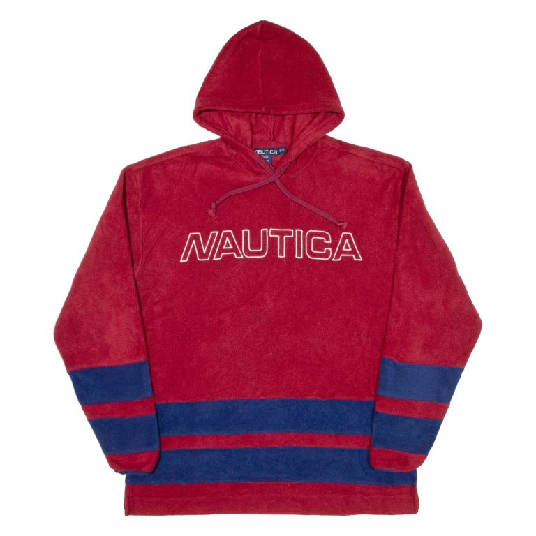 NAUTICA Teddy Mens Red Hoodie S