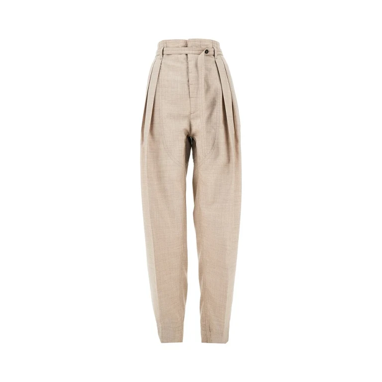 BOTTEGA VENETA Light wool pants with belt Woman 38