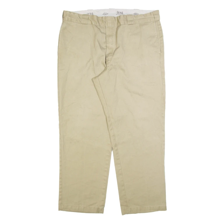 DICKIES 874 Workwear Mens Trousers Beige Regular Straight W40 L30