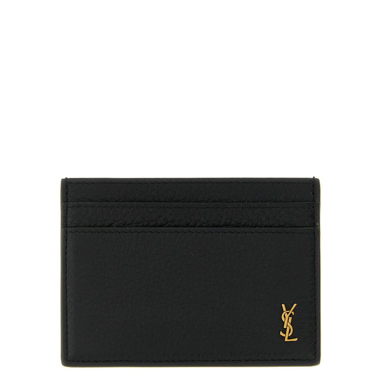 Saint Laurent Black Calfskin Cardholder Accessory - Men