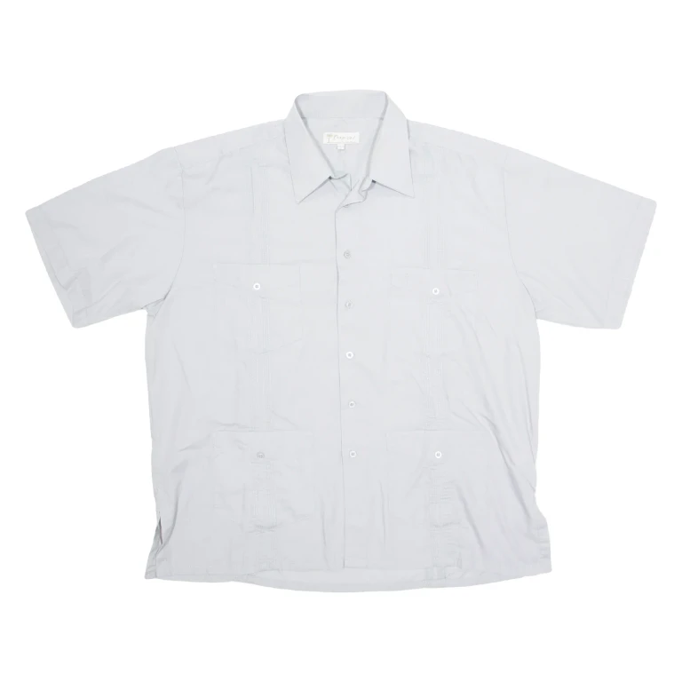 TROPICAL Mens Plain Shirt Grey XL