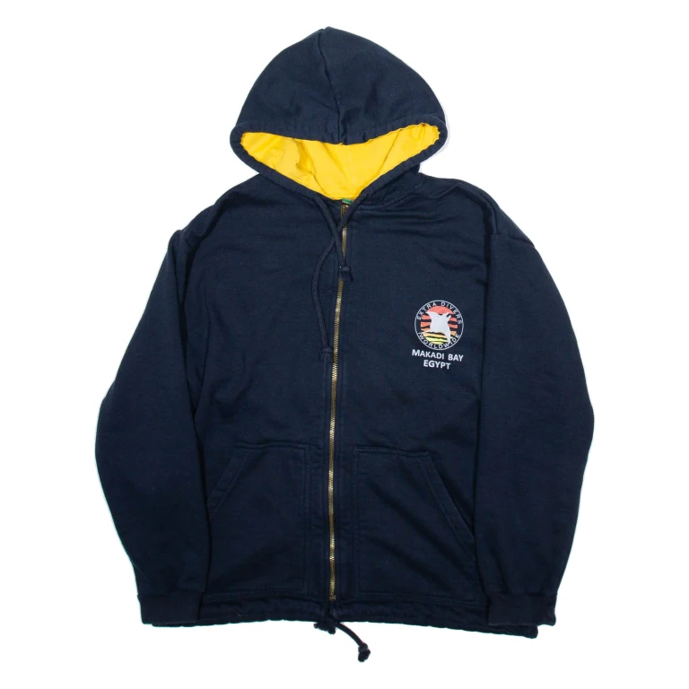 OAM Makadi Bay Egypt Mens Blue Hoodie Full Zip S