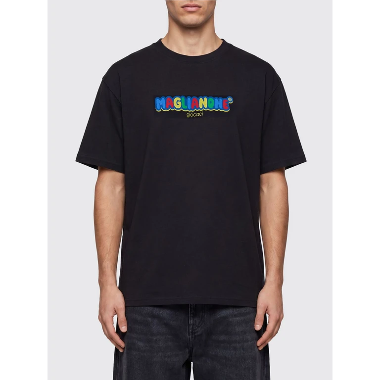 Relaxed Fit Cotton Crew-Neck T-Shirt with Contrasting Logo (V581004506162)