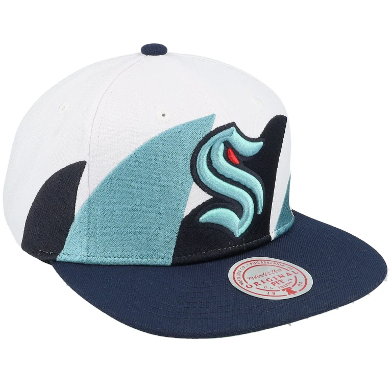 Men's NHL Vintage Sharktooth Snapback Kraken Snapback Caps
