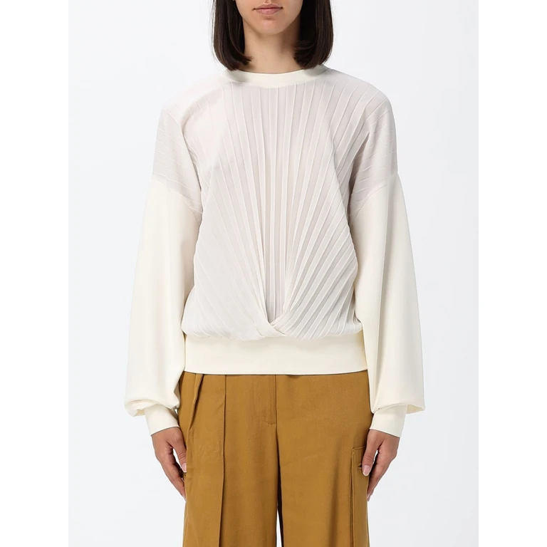 Pleated Viscose Blend Sweatshirt (261TE205300381)