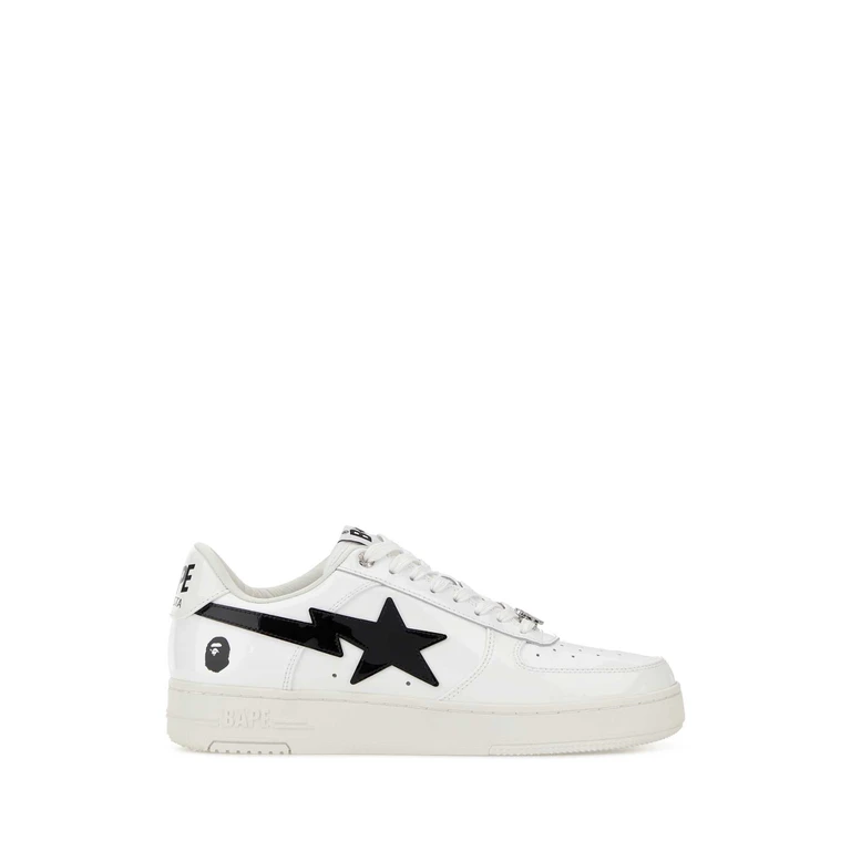 Bape White Leather Sneakers - Men