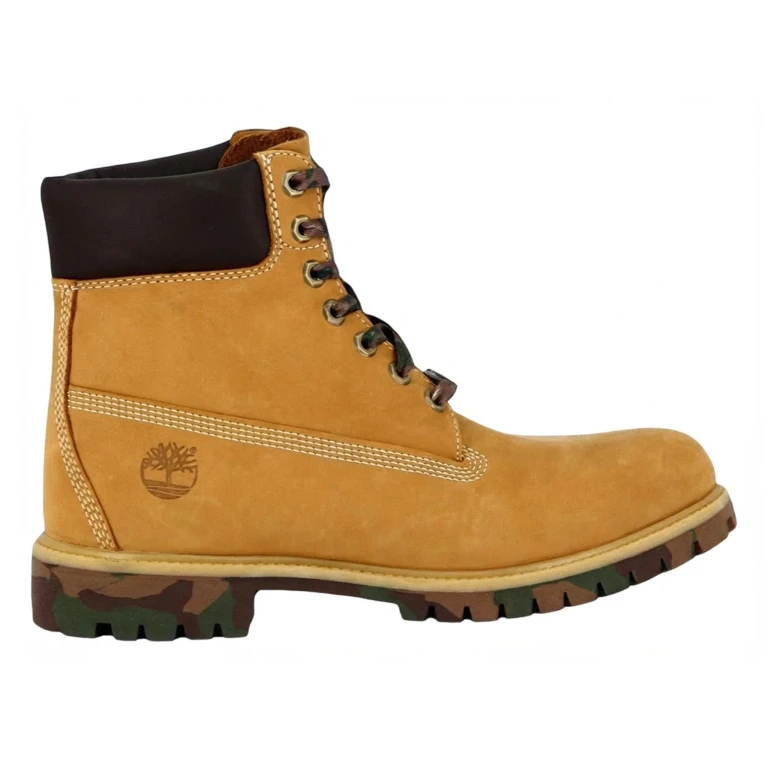 Men's 6In Premium Boot Wheat Camo Wide Boots