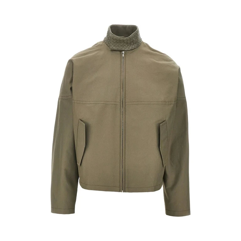 BOTTEGA VENETA Harrington jacket with leather collar Man 48