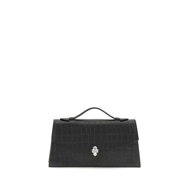 Alexander McQueen Black Calf Leather Bos Taurus Handbag Bag - Women