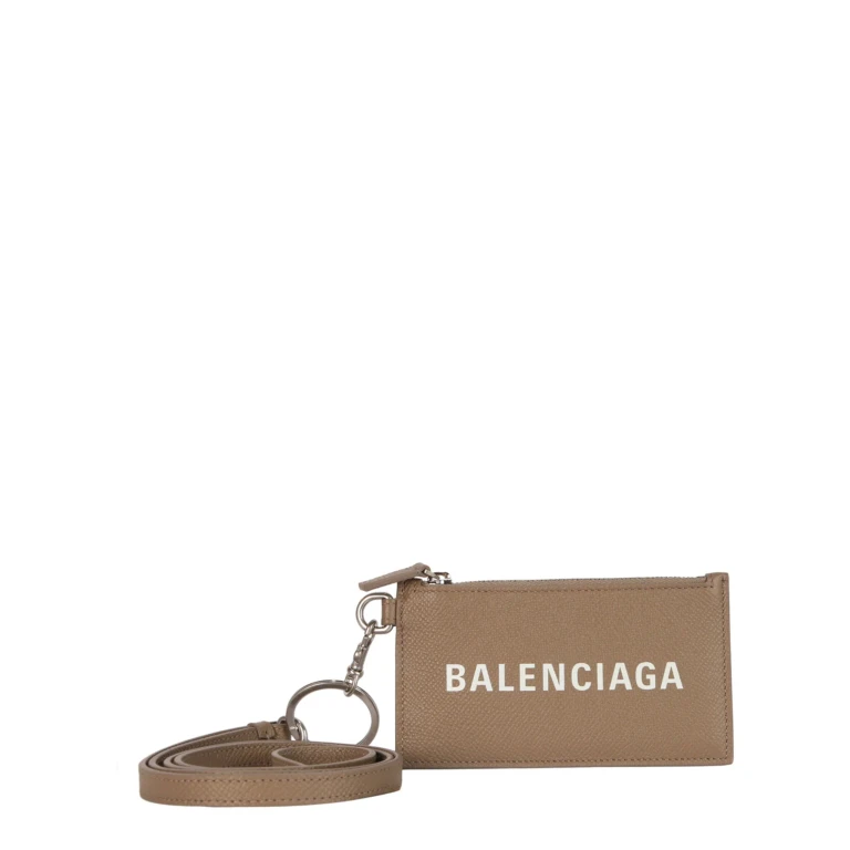 Cash Coin and Card Case With Strap