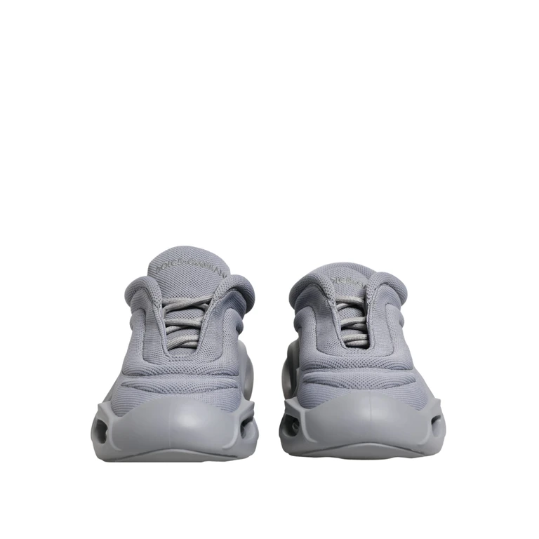 Dolce & Gabbana Gray Slip On Wave Low Top Sneakers Polyester Viscose - Women