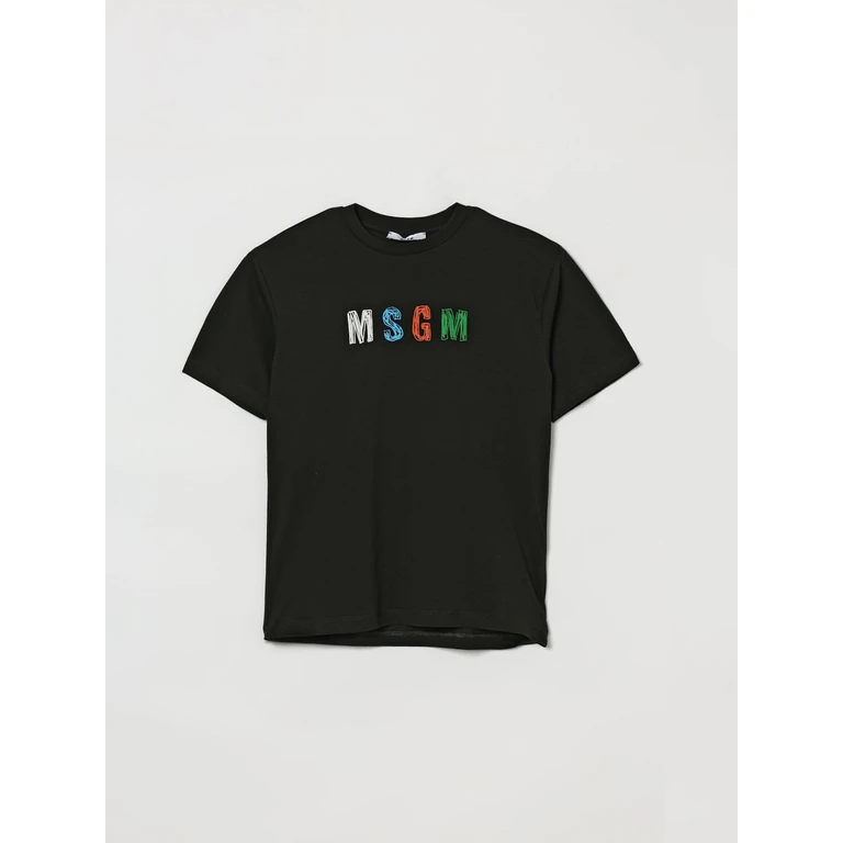 MSGM KIDS T-Shirt Kids color Black (S6MSJBTH232MS040)