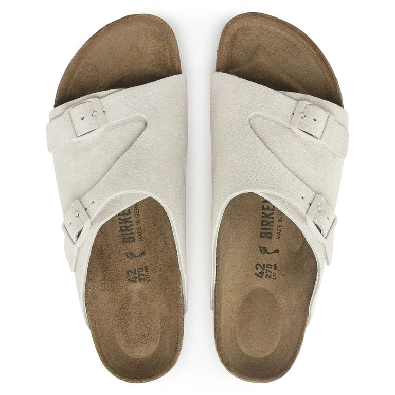 Unisex Zurich BS Suede Leather Antique White