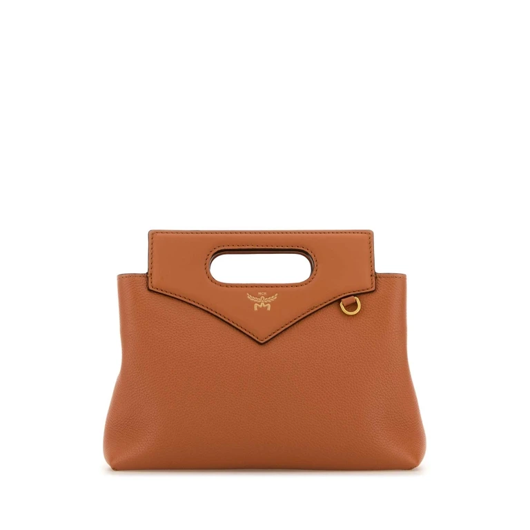 Caramel Leather Mini Soft Diamond Handbag