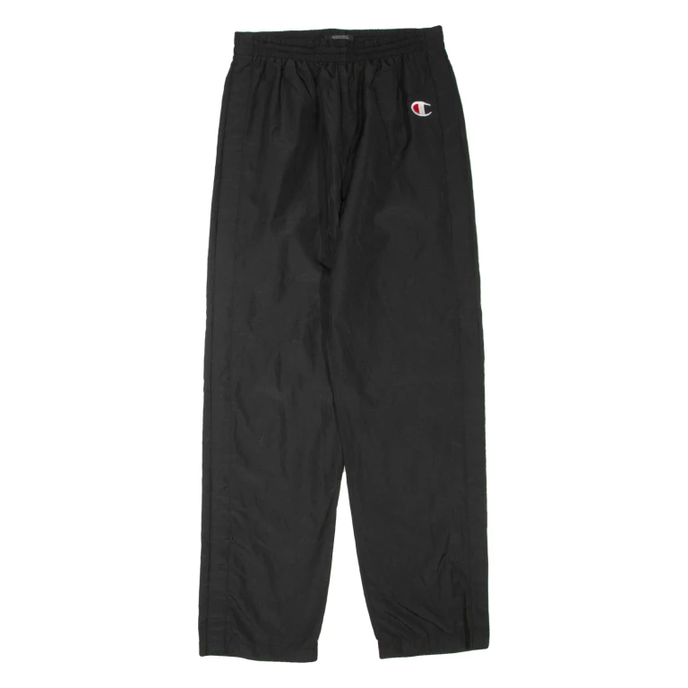 CHAMPION Mens Track Pants Black Straight XS W26 L30