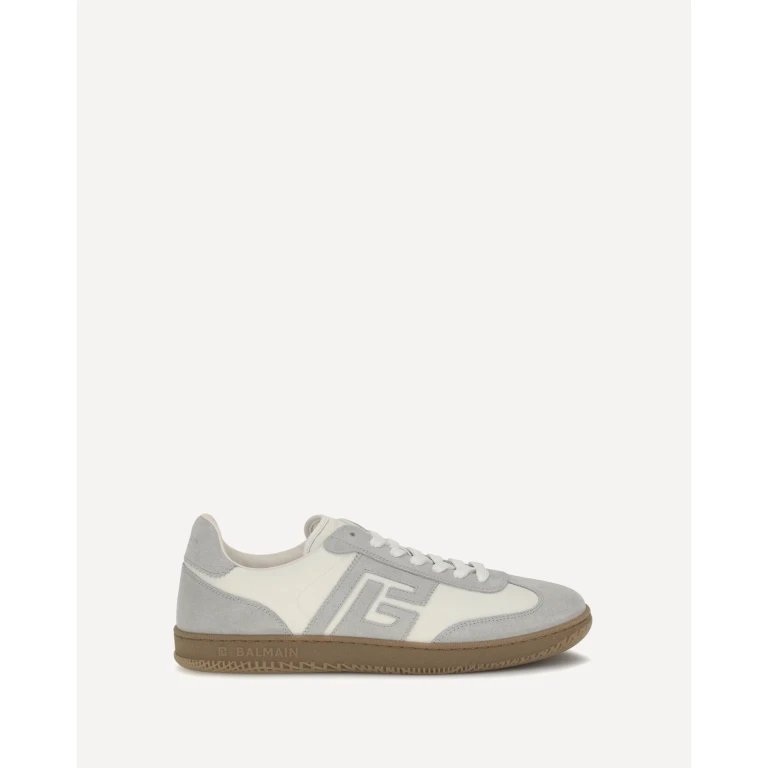 BALMAIN Swan Sneakers in suede and smooth leather Male 44