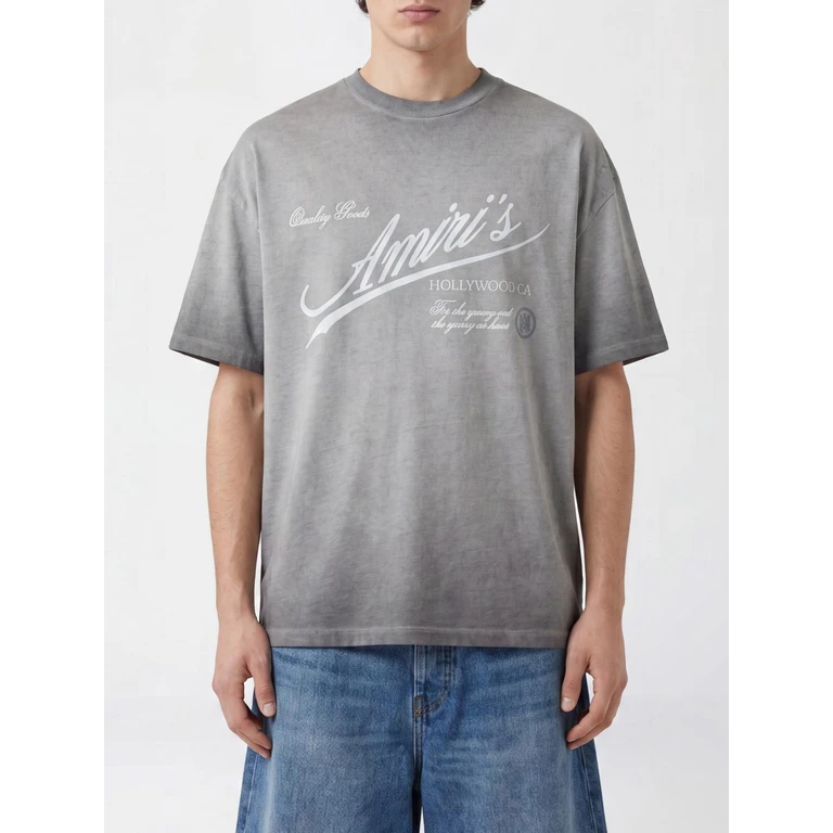Abstract Print Cotton T-Shirt with Logo (AMTOJR1194001)