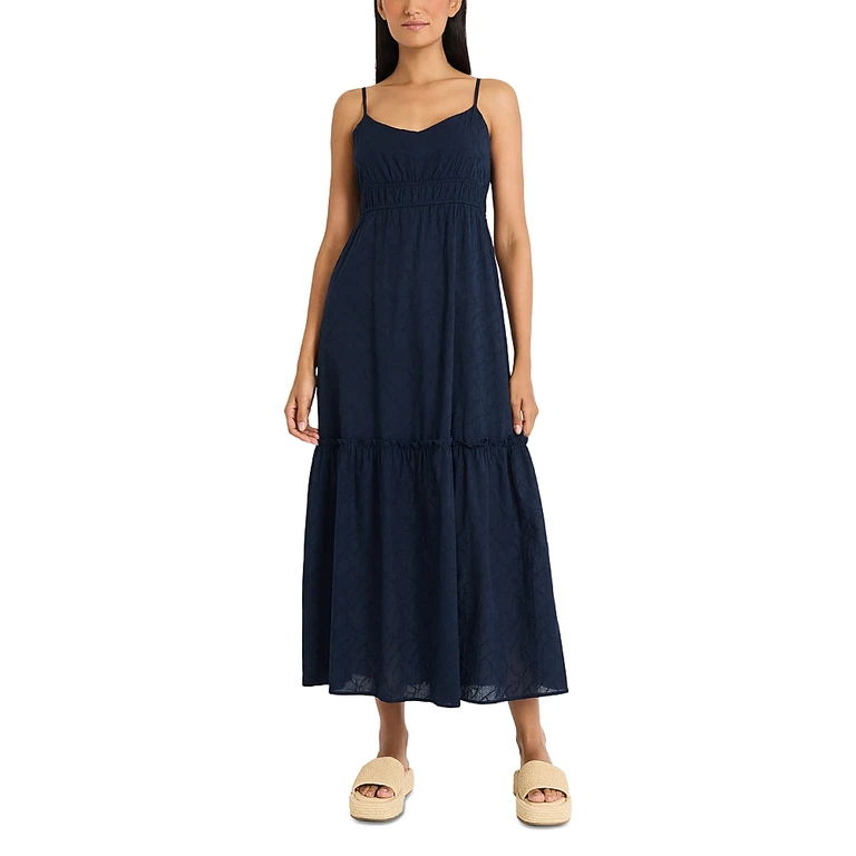 Ripple Eyelet Tank Dress